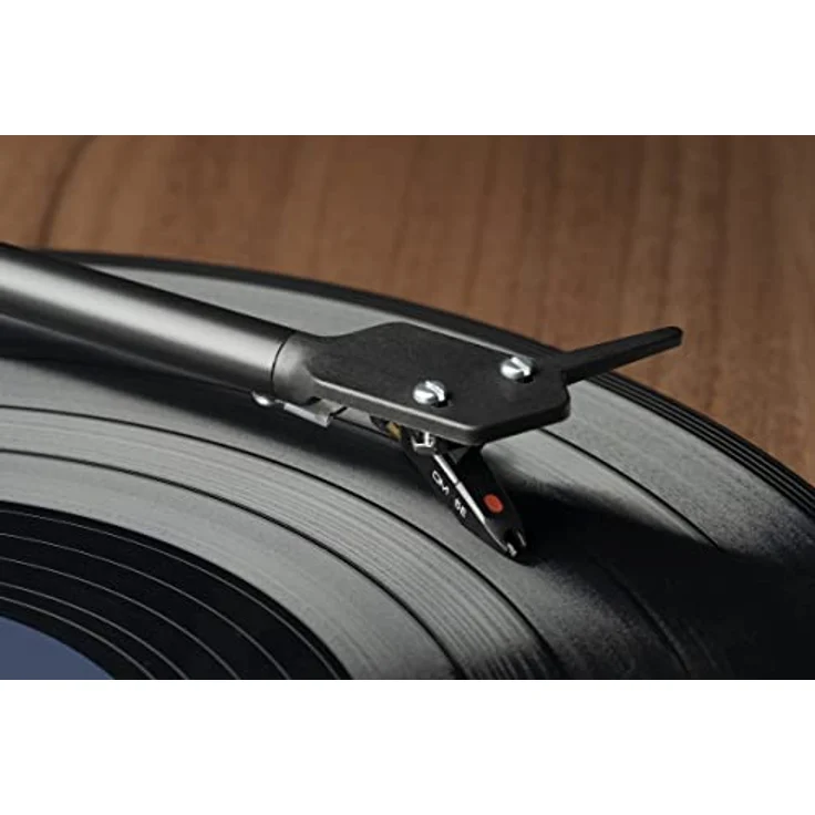 Pro-Ject E1 Plug & Play Einsteiger Plattenspieler mit OM5e System, schaltbarer Phono Vorstufe und elektronischer Geschwindigkeitsänderung (Schwarz) – Bild 3