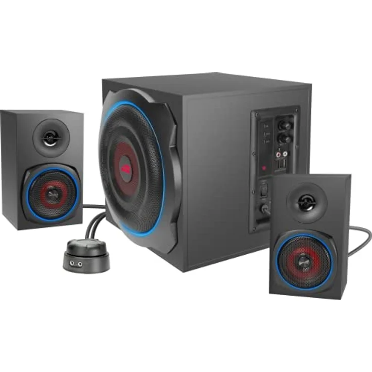 Speedlink Gravity RGB 2.1 Subwoofer System – Lautsprecher mit Bluetooth, Beleuchtung, schwarz – Bild 2