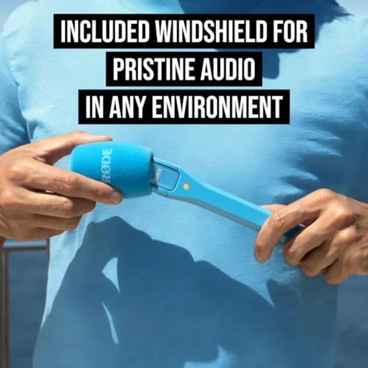 RØDE Interview Micro Blue, professionelles Kondensatormikrofon mit nierenförmiger Richtcharakteristik und 48V Phantomspeisung, Blau – Bild 6