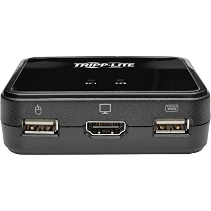Eaton TrippLite 2-Port USB/HD Kabel KVM-Switch mit Audio/Video, 1920 x 1200 Auflösung, 2.1-Kanal Surround-Sound, Fernbedienung, Hotkey, USB-Peripherie-Freigabe, schwarz – Bild 2