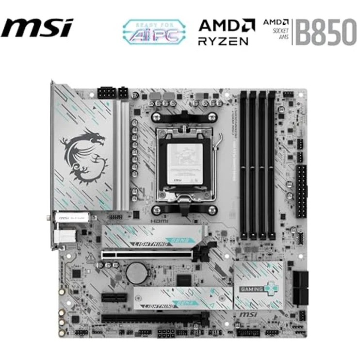MSI AM5 B850M GAMING PLUS WIFI M-ATX, Mainboard für AMD Ryzen mit Wi-Fi 7, PCIe 5.0 und 12+2+1 Duet Rail Power System – Bild 2