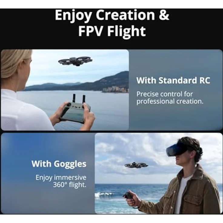 DJI Avata 360 (RC 2), 360°-Drohne mit 1-Zoll-8K-360°-Imaging und Propellerschutz, inkl. integrierter Fernsteuerung mit Display – Bild 5