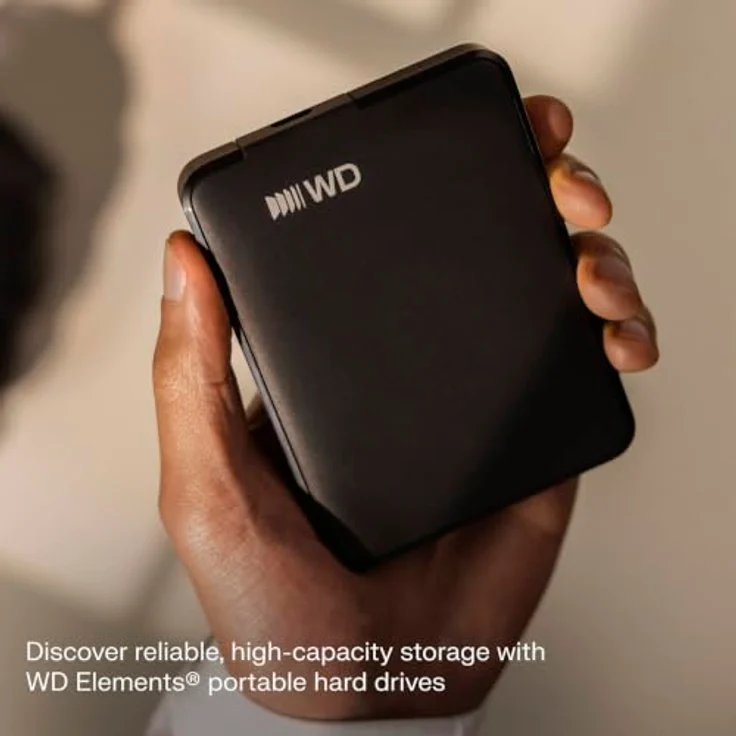 WD Elements Portable, Externe Festplatte mit 2TB Speicher und USB 3.2 Gen 1, Schwarz – Bild 4