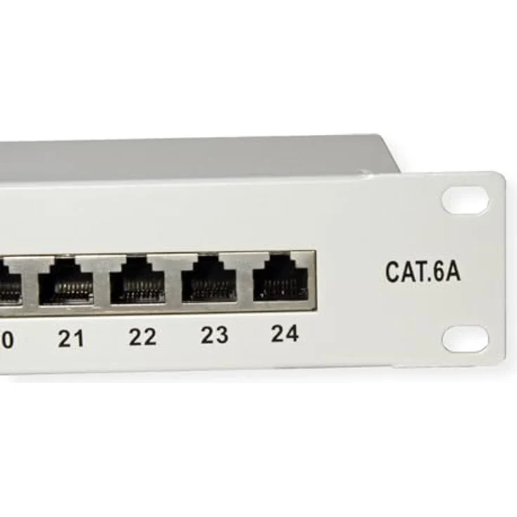 VALUE Kat.6A 19"-Patchpanel, 24 Ports, geschirmt, RJ-45-Anschluss, grau – Bild 4