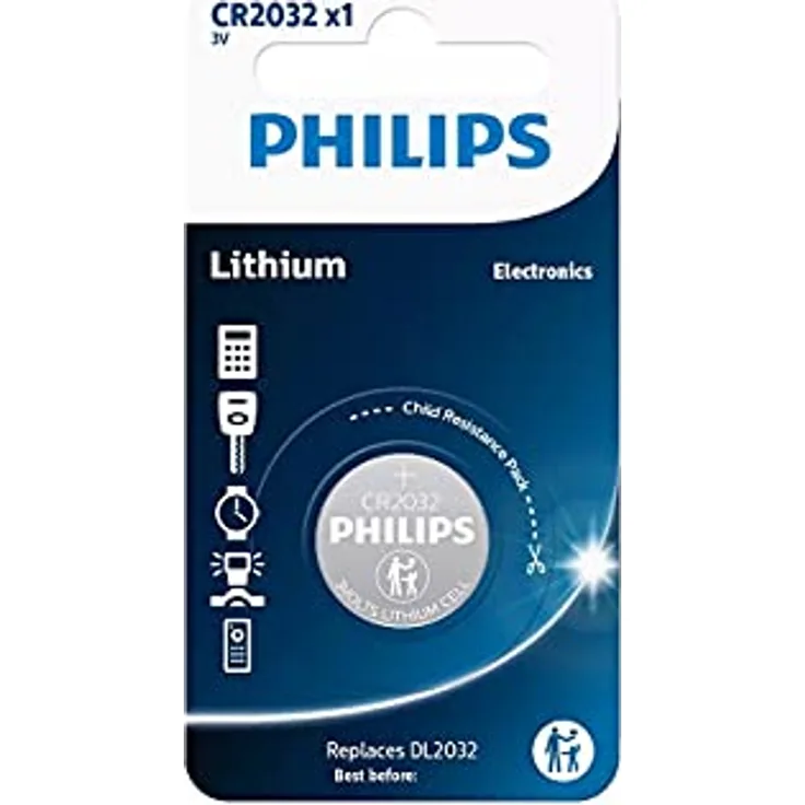 Batterie PHILIPS Lithium CR2032 3V BLx1