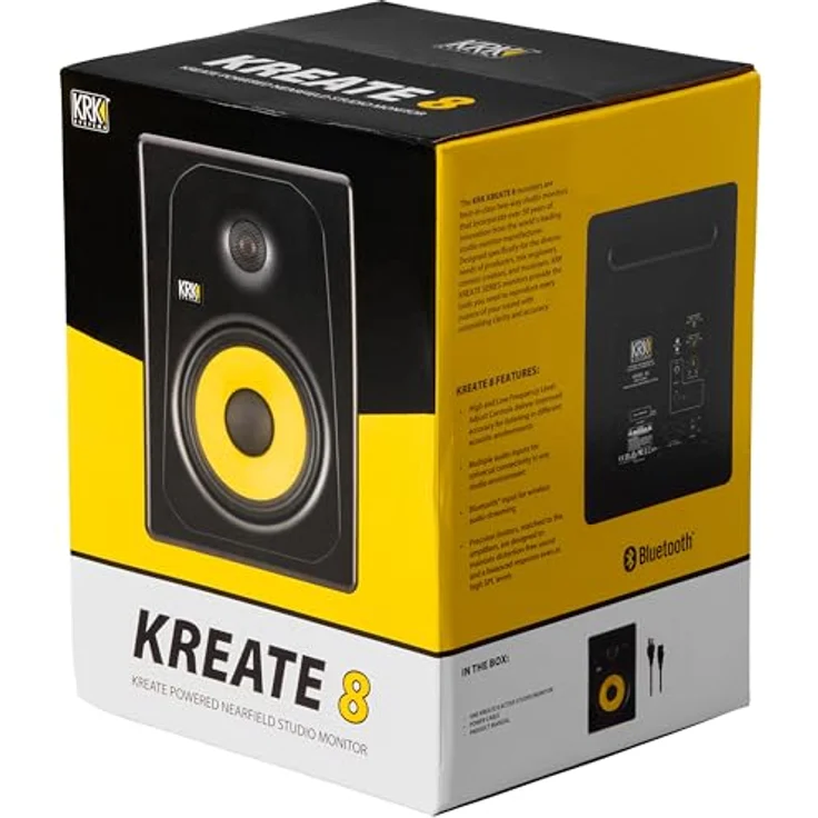 KRK Kreate 8, Aktiver Studiomonitor mit ausgewogener Klangqualität und hochwertiger Verarbeitung – Bild 3