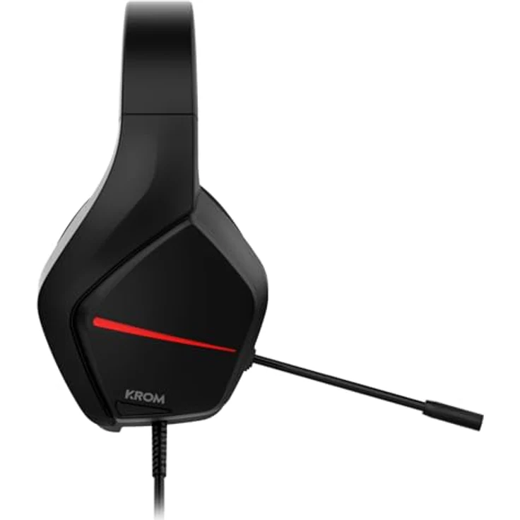 KROM KOPA Move Black - Gaming-Headset 50mm Stereoklang, integrierte Lautstärkeregelung und Mikrofon, Verstellbarer Kopfbügel, 3,5mm Klinkenanschluss – Bild 4