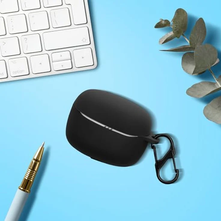 kwmobile Hülle kompatibel mit JBL Tune Beam 2 Kopfhörer - Silikon Schutzhülle Etui Case Cover Schoner in Schwarz - STYLISCH UND FUNKTIONAL – Bild 4