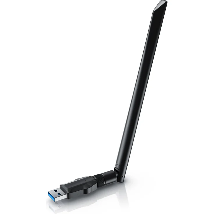 Aplic WLAN-Stick, WIFI Adapter 1200MBit/s, 2,4Ghz + 5Ghz Dual Band, externe Antenne, schwarz – Bild 1
