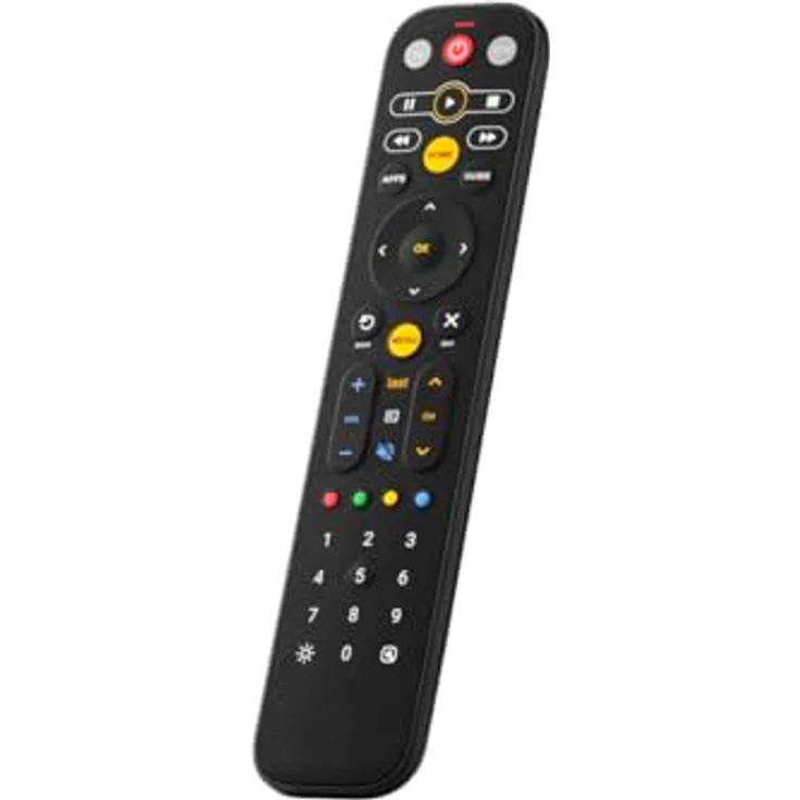 ONE FOR ALL EazyClean (URC9291) Fernbedienung für bis zu 2 Geräte, antimikrobiell, beleuchtete Tasten, ergonomisches Design – Bild 1