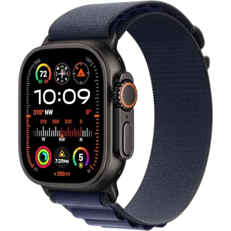 Apple Watch Band - Alpine Loop - 49 mm - Marineblau - Small, Armband aus recycelten Materialien und Titanhaken – Bild 2