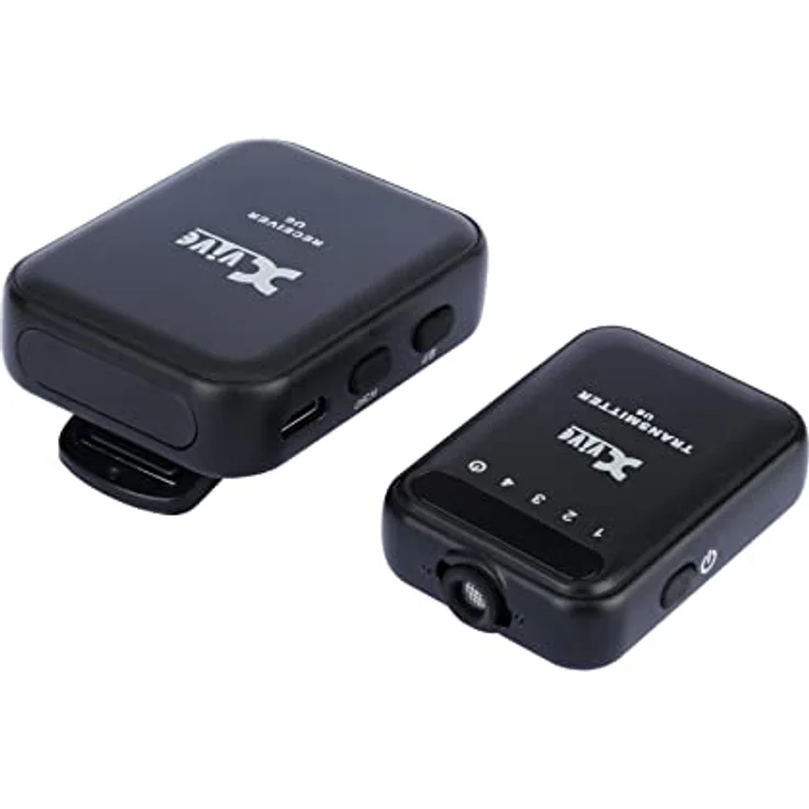 Xvive U6 Compact Wireless Mic System, 2,4 GHz, True Diversity, 24-bit/48kHz, 4 Kanäle, Reichweite 27,4 m, 5 Std. Akkulaufzeit, Schwarz – Bild 1