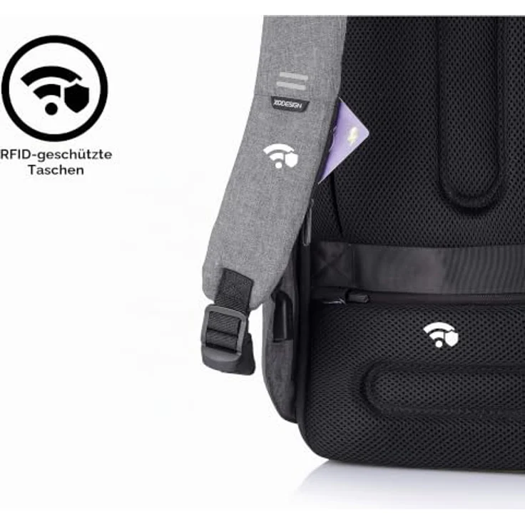 XD Design Bobby Hero XL, 17" Laptop Backpack in Grau, XL Notebook-Rucksack – Bild 9