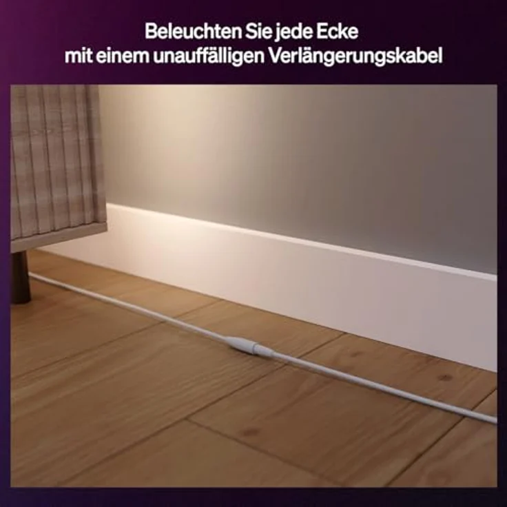 Philips Hue Flux 10 Meter LED Lightstrip-Verlängerung, Flex. Innenbeleuchtung mit Chromasync™-Farbmischung, Zuschneidbar und Sprachsteuerung – Bild 3