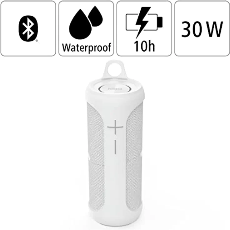 Hama 2in1 Bluetooth-Lautsprecher-Set Twin 3.0 wasserdicht 30W (teilbares Speaker-Set kabellos, 2 tragbare Bluetooth-Boxen, schwimmende Musikbox wasserfest IP67, 10h Akku, True Wireless Stereo) weiß – Bild 2