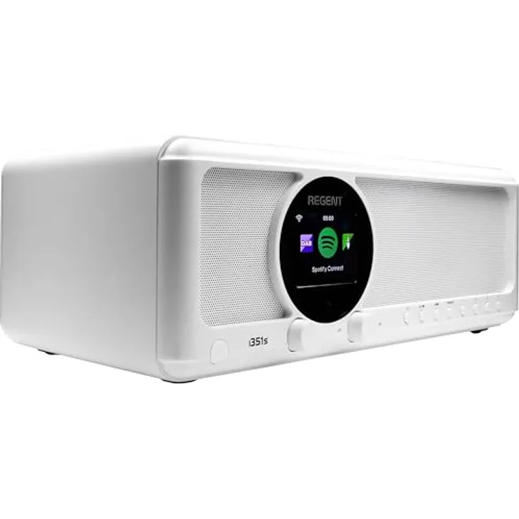 Ferguson Regent i351S, Internetradio WLAN, DAB+ Radio mit Bluetooth, Spotify Connect, Farbdisplay, Dual Alarm, Fernbedienungs-App, Two Way BT, Weiß