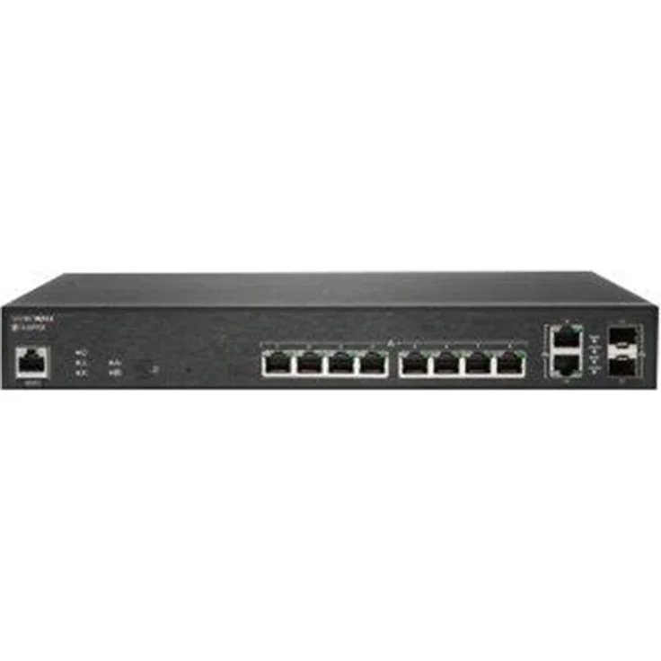 SonicWALL Switch SWS12-10FPOE, managed Switch mit 10 x 10/100/1000 (PoE+), 2 x Gigabit SFP, 130 W, Desktop, 3 Jahre 24x7 Support