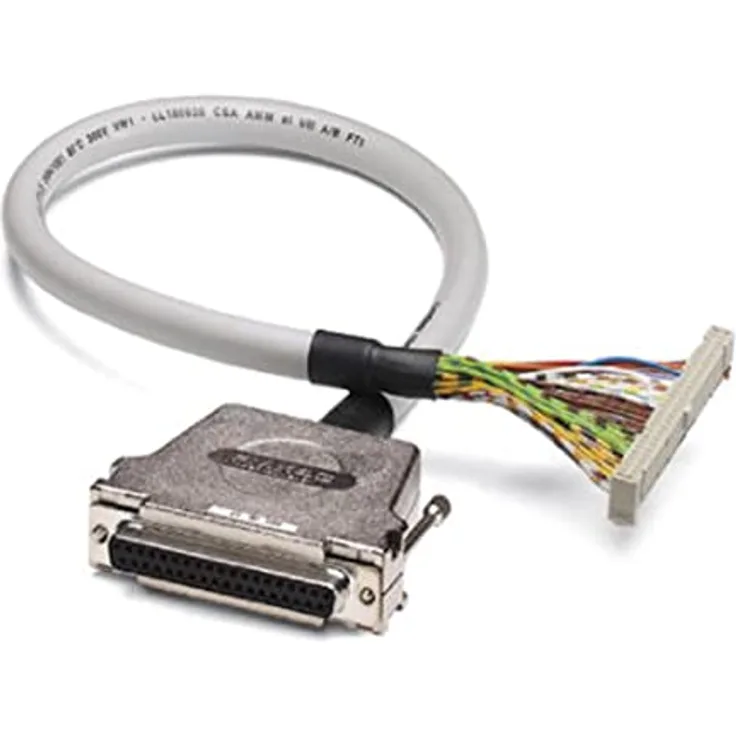 PHOENIX CONTACT FLK 50/EZ-DR/D37SUB/200/Y81P-O Konfektioniertes Rundkabel, Steuerung Mitsubishi Electric MELSEC Q (Y81P), Anschluss 1 D-SUB-Buchsenleiste (1x 37-polig)