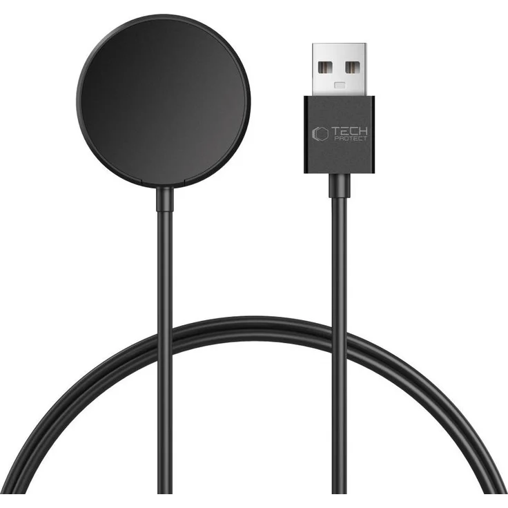 Tech-Protect MC03 UltraBoost Kabelloses Ladegerät für Samsung Galaxy Watch, 100 cm Kabel, USB-A Anschluss, magnetischer Connector