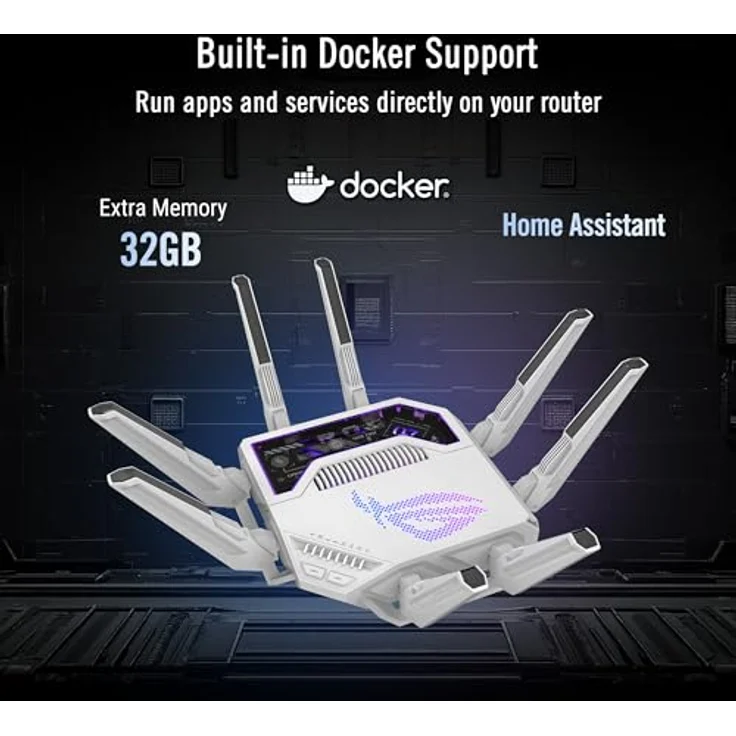 ASUS ROG Rapture GT-BE19000AI, Tri-Band WLAN-Router mit 19000 Mbps, KI-optimierte Spielbeschleunigung, weiss – Bild 5