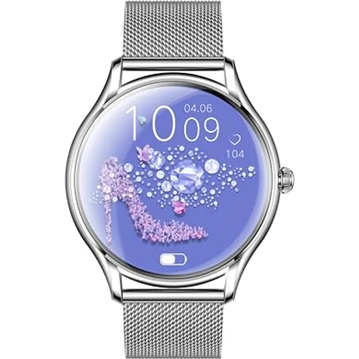 VALDUS VL55 PRO (2025) Silver, Gesundheitsuhr Smartwatch mit Telefoniefunktion, AMOLED Display, Schlankes Leichtgewicht