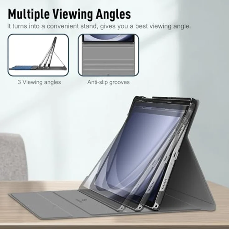 Fintie Beleuchtete Tastatur Hülle für Samsung Galaxy Tab A9 Plus 11 Zoll 2023 SM-X210/X216/X218 - Schwarz, QWERTZ Layout, Hintergrundbeleuchtung, Bluetooth, Premium Materialien – Bild 4