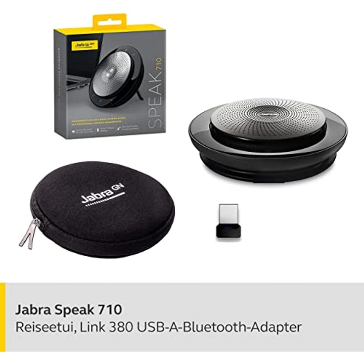 Jabra Speak 710 Mobile Premium-Freisprechlösung Mobile Konferenzlösung (für Skype und andere VoIP-Kommunikation mit herausragendem Sound für Konferenzgespräche und Musikwiedergabe) – Bild 4