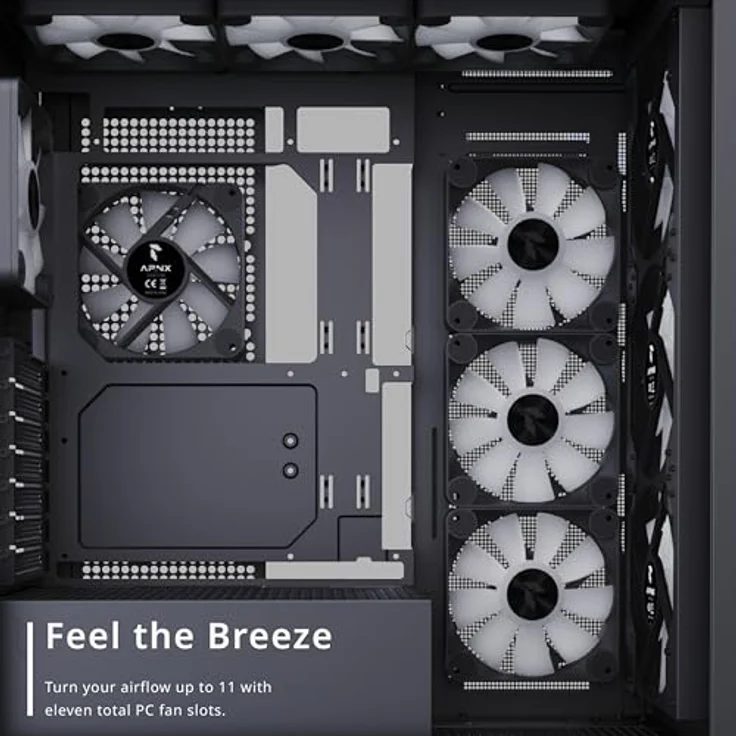 AeroCool Geh Midi APNX C1 (white), PC-Gehäuse mit optimiertem Airflow und ARGB-PWM-Lüfter – Bild 4