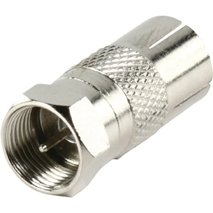 Valueline FC-026 - Kabelschnittstellen--Adapter (F, Koaxial, Male Connector-Female Connector, Silber) – Bild 2
