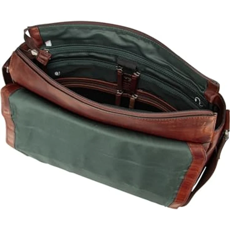 Jost Umhängetasche Lund L aus geöltem Pull-up-Leder, braun, 41 x 10 x 33 cm – Bild 4