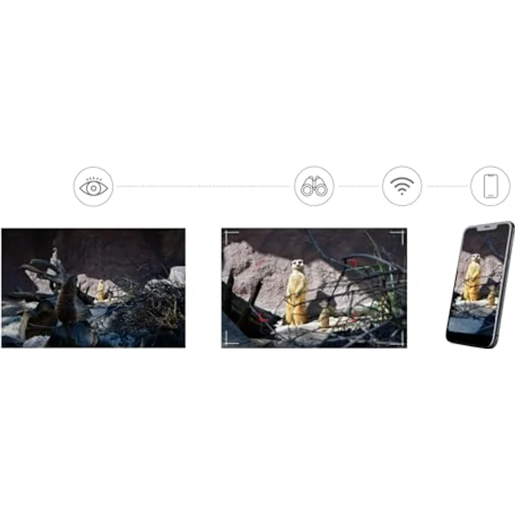 Levenhuk Kelvin Snap ED 8x42 Digital Photomonocular, 8-80x Zoom, 16 MP Fotos, WiFi Live-Übertragung, IP65 spritzwassergeschützt, inkl. 32GB microSD-Karte – Bild 5