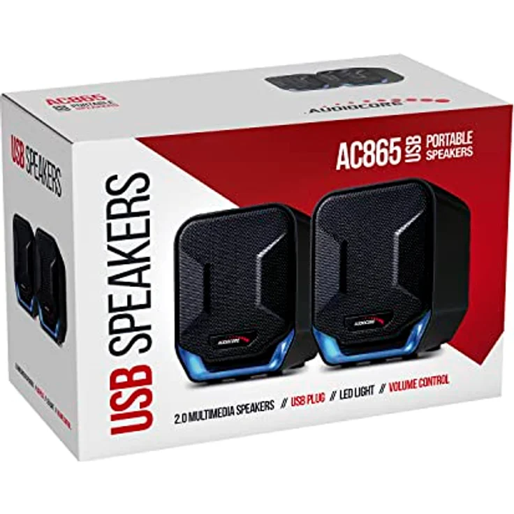 Audiocore AC865 B Stereo-Lautsprecher mit Beleuchtung 6W – Bild 10