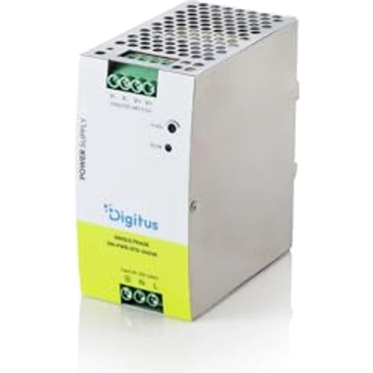 DIGITUS DN-PWR-STD-24048, Industrienetzteil 240 W, 48 V, lüfterlos, kompakt für DIN-Schienen, Schutzmechanismen – Bild 1