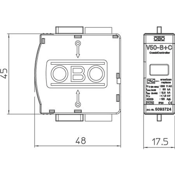 V 50-B+C-0-280 CombiController V50 Oberteil 280V – Bild 2