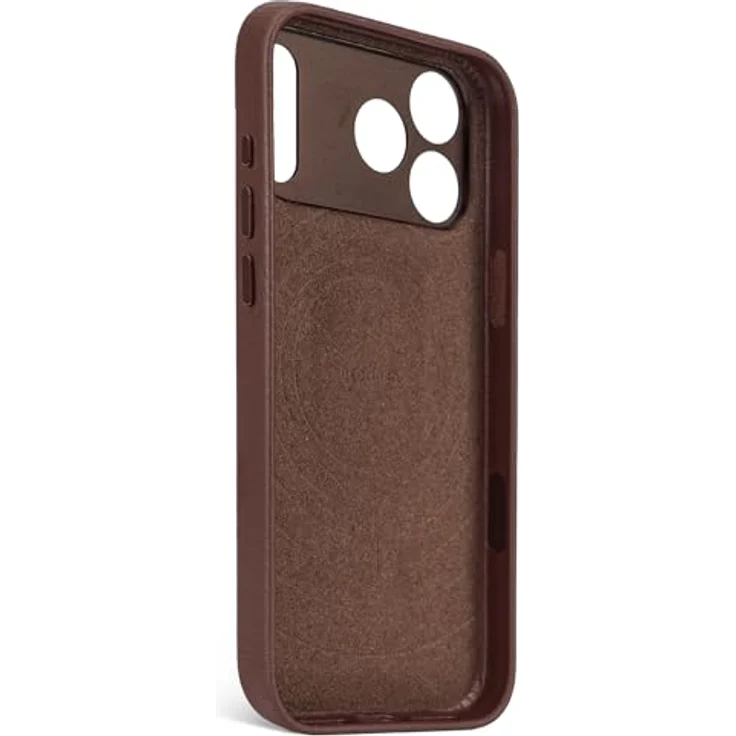 Decoded Lederhülle für iPhone 17 Pro Max, Premium ECCO Leder, MagSafe Kompatibel, Vollständiger Kameraschutz, Metalltasten, Braun – Bild 3