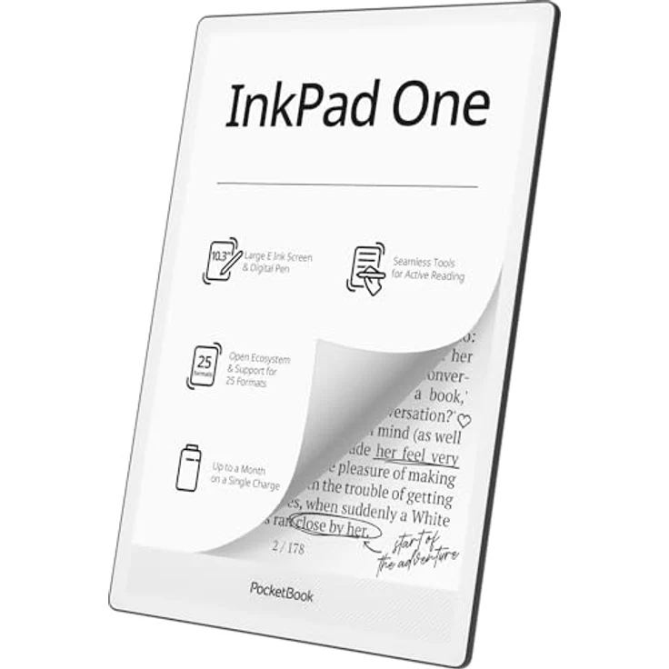 PocketBook InkPad One eBook-Reader, 10.3" Touchscreen, 32 GB, WLAN, schwarz – Bild 4