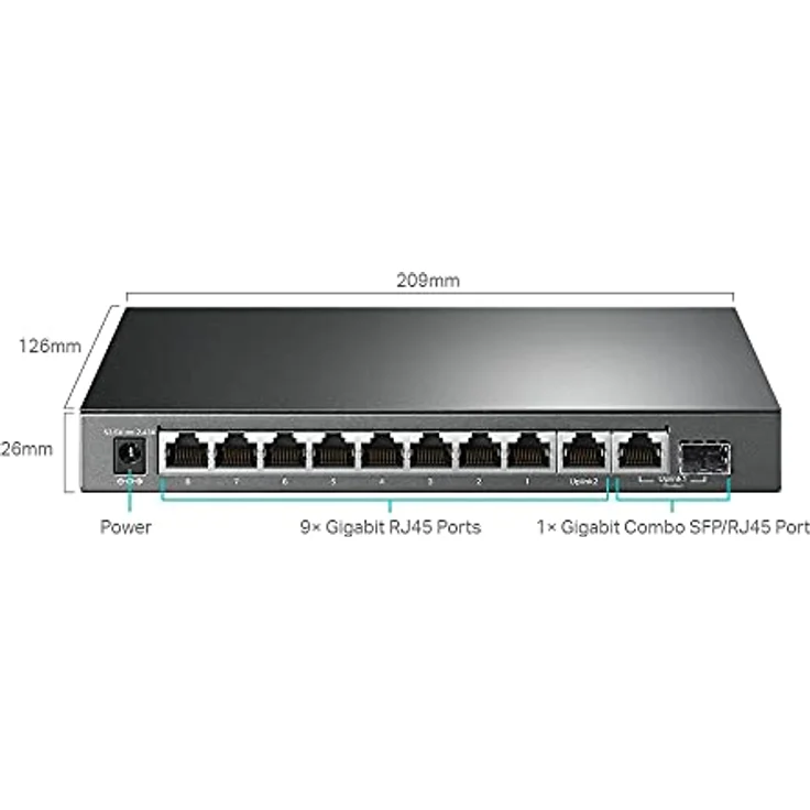 TP-Link TL-SG1210MPE 10-Port Gigabit Easy Smart Switch with 8-Port PoE+ – Bild 3