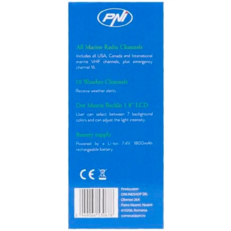 PNI DS890W, Tragbarer Seefunksender mit 88 Kanälen, 10 Wetterkanälen und einstellbarem Squelch, IP67 Schutzart – Bild 8