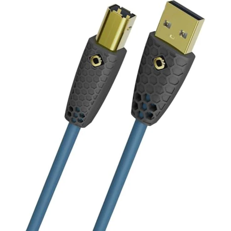 Oehlbach USB Flex AB, USB-A auf USB-B Kabel, doppelt geschirmt, 1 m, petrolblau, bis 480 Mbps – Bild 2