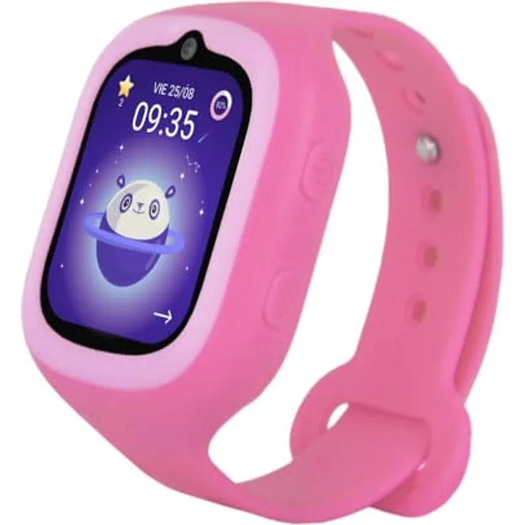 Soymomo Space 3.0 GPS-Uhr für Kinder, Smartwatch mit HD-Anrufen, Notfallknopf, Eltern-App, GPS, Schwarz/Rosa