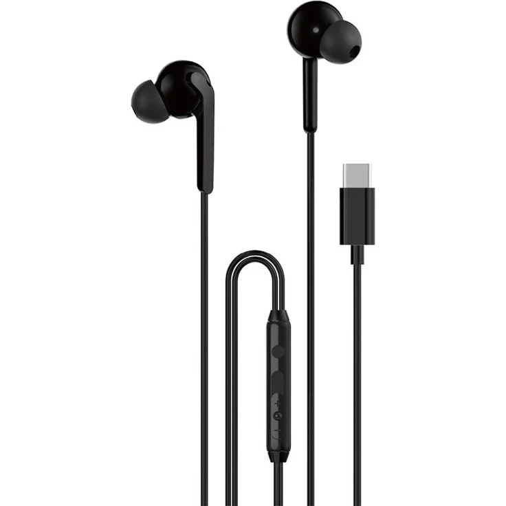 Dudao X3C+ In-Ear-Kopfhörer 1,2 m – Schwarz, kabelgebunden mit USB-C