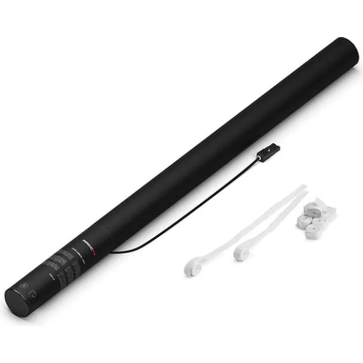 Magic FX E Cannon 80cm Stream White, elektrische Konfetti Kanone mit weißen Luftschlangen