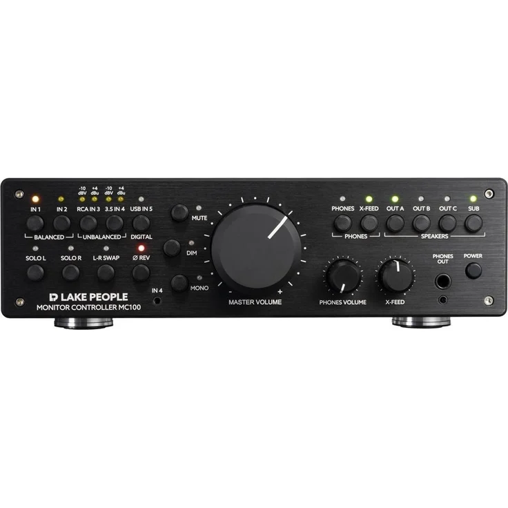 Lake People MC100 PRO, MIDI-Controller mit hochwertigem D/A-Wandler, umfangreichen Signalmanipulationsmöglichkeiten und LED-Anzeigen, Schwarz