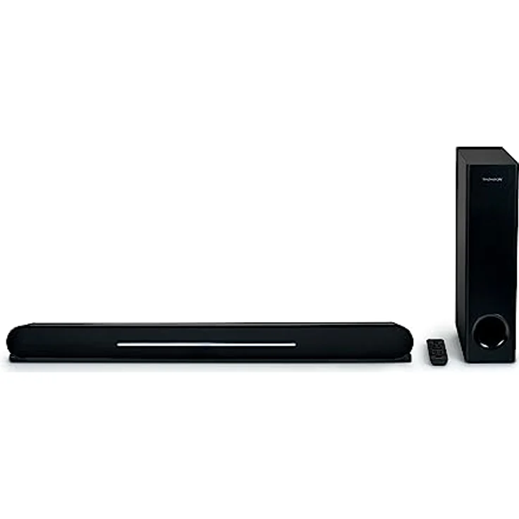 Thomson SB600BTS 2.1-Soundbar 500 W Bluetooth ARC kabelgebundener tiefer Subwoofer Sound-Neigesystem, schwarz – Bild 2