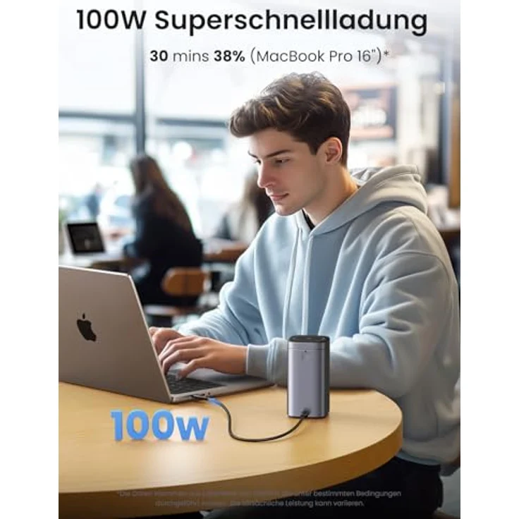 UGREEN Nexode Power Bank 20000mAh 145W Max, mit Qi2-zertifizert, 15W Kabellose Schnellladung, 2C1A mit TFT Display - Kompatibel mit iPhone 16 Pro Max/Pro/16/15, MacBook und mehr – Bild 4