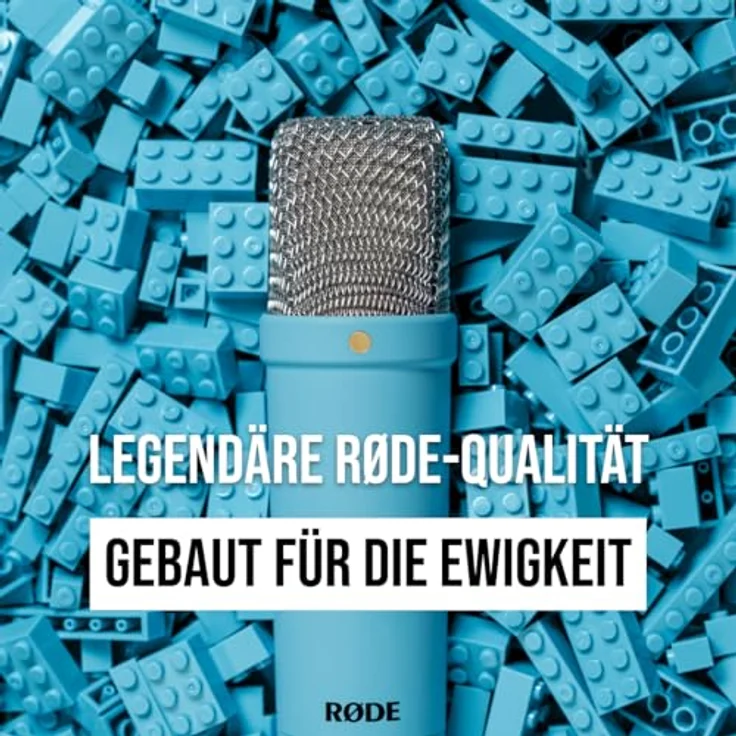 RØDE NT1 Signature Series Großmembrankondensatormikrofon mit Schockhalterung, Popschutz und XLR-Kabel für Musikproduktion, Gesangsaufnahmen, Streaming und Podcasting (Blau) – Bild 5