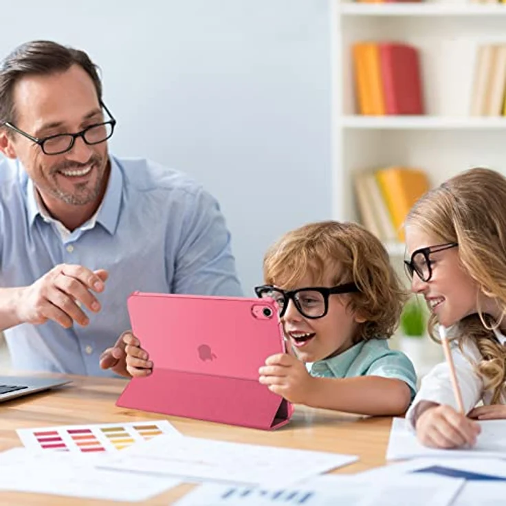 ProCase Hülle für iPad A16 11" (2025) und iPad 10. Generation (2022), Leichtes Hartschalen-Case mit Auto Wake/Sleep-Funktion - Rosa – Bild 3
