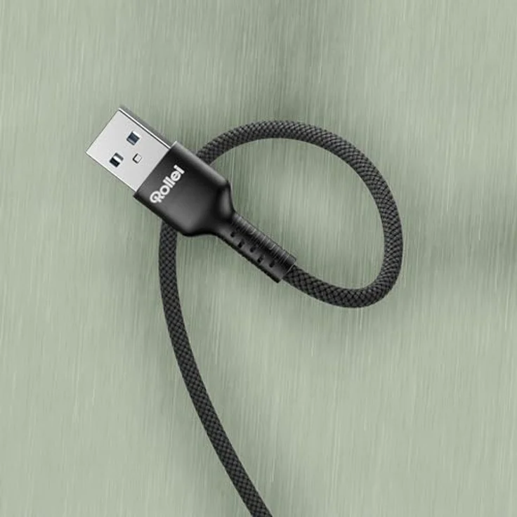 Rollei USB-A/USB-C Kabel, 10 Gbps, 1,2 m, schwarz – Bild 3