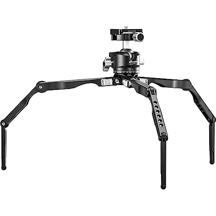 Leofoto Pocket Mini Tripod MT-04 + Ball Head LH-30, höhenverstellbar von 120mm bis 370mm, Tragfähigkeit 5 kg, Packmaß 25cm – Bild 2
