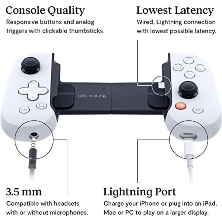 BACKBONE One Mobiler Gaming-Controller für das iPhone (Lightning) - PlayStation Edition - Verwandle dein iPhone in eine Spielkonsole - Spiele Xbox, PlayStation, Call of Duty, Roblox, Minecraft & mehr – Bild 3
